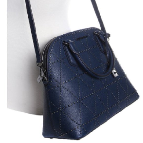 Michael Kors Navy/Cement Adele Lg Dome Satchel - Picture 4 of 13